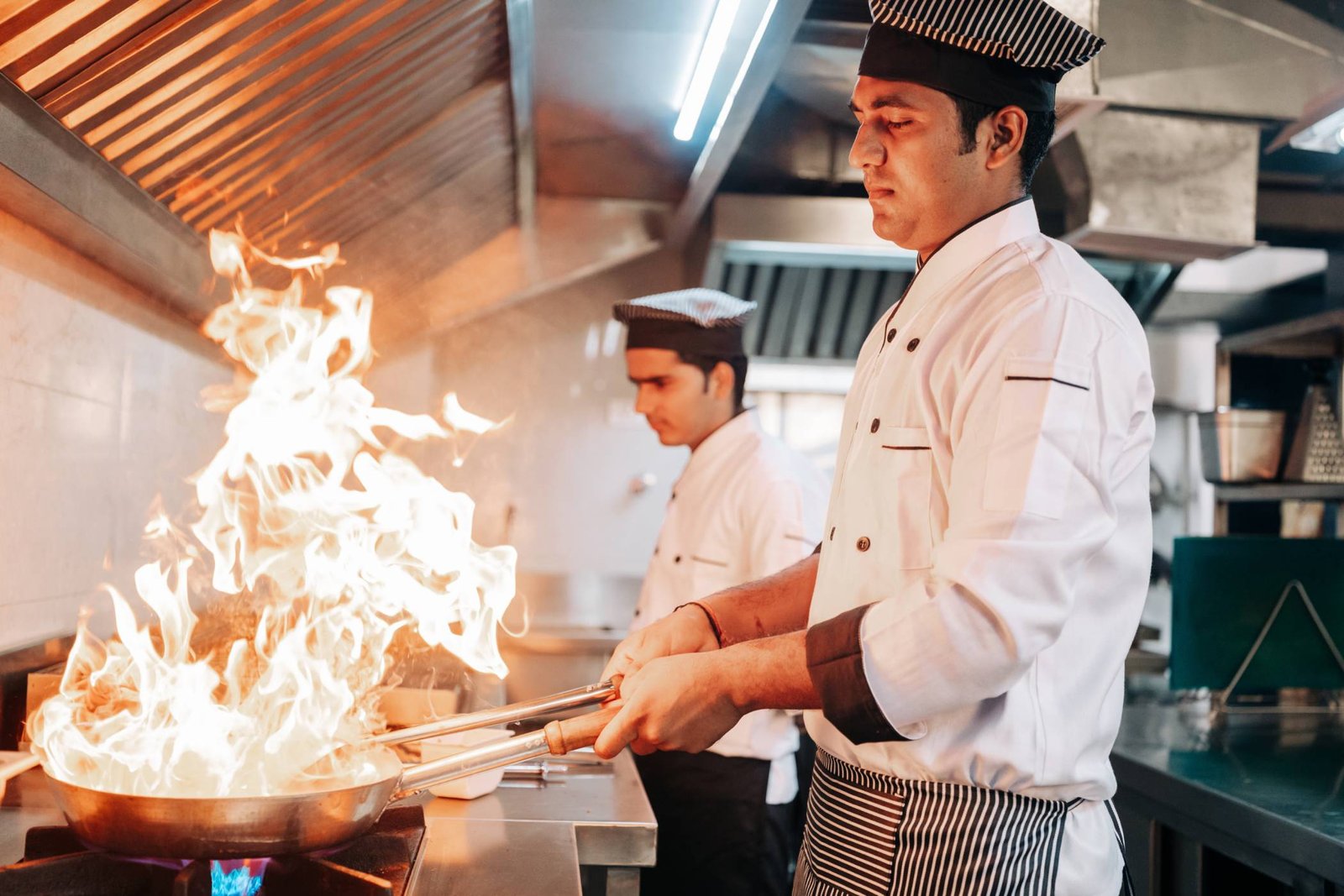 Chef Amit preparing food at Le Cielo